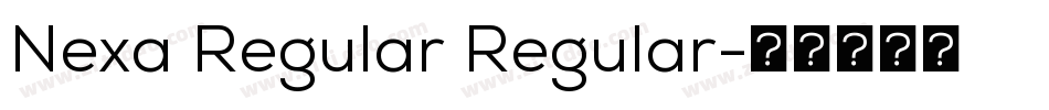 Nexa Regular Regular字体转换